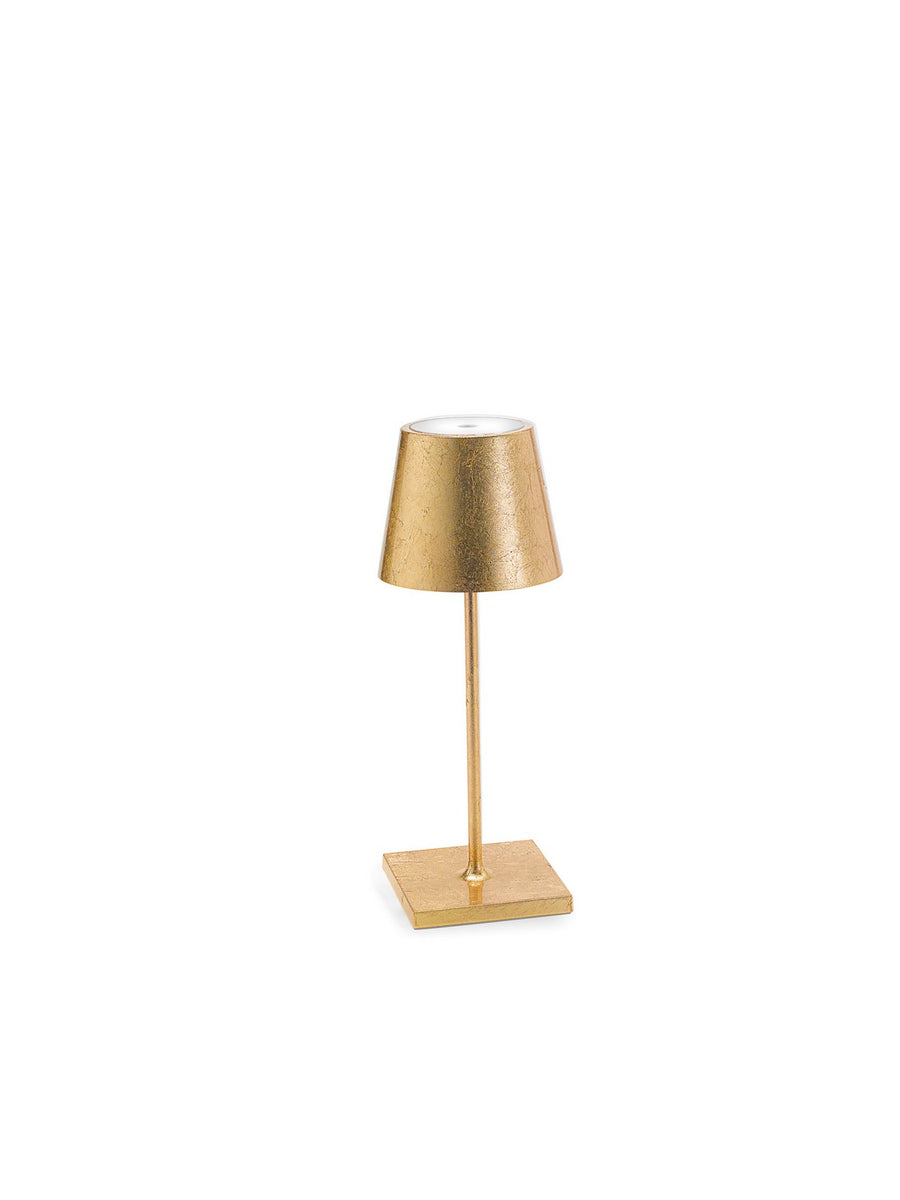 Zafferano LD0320BFO Poldina Pro Mini Table Lamp Gold leaf - Atlantic Lighting