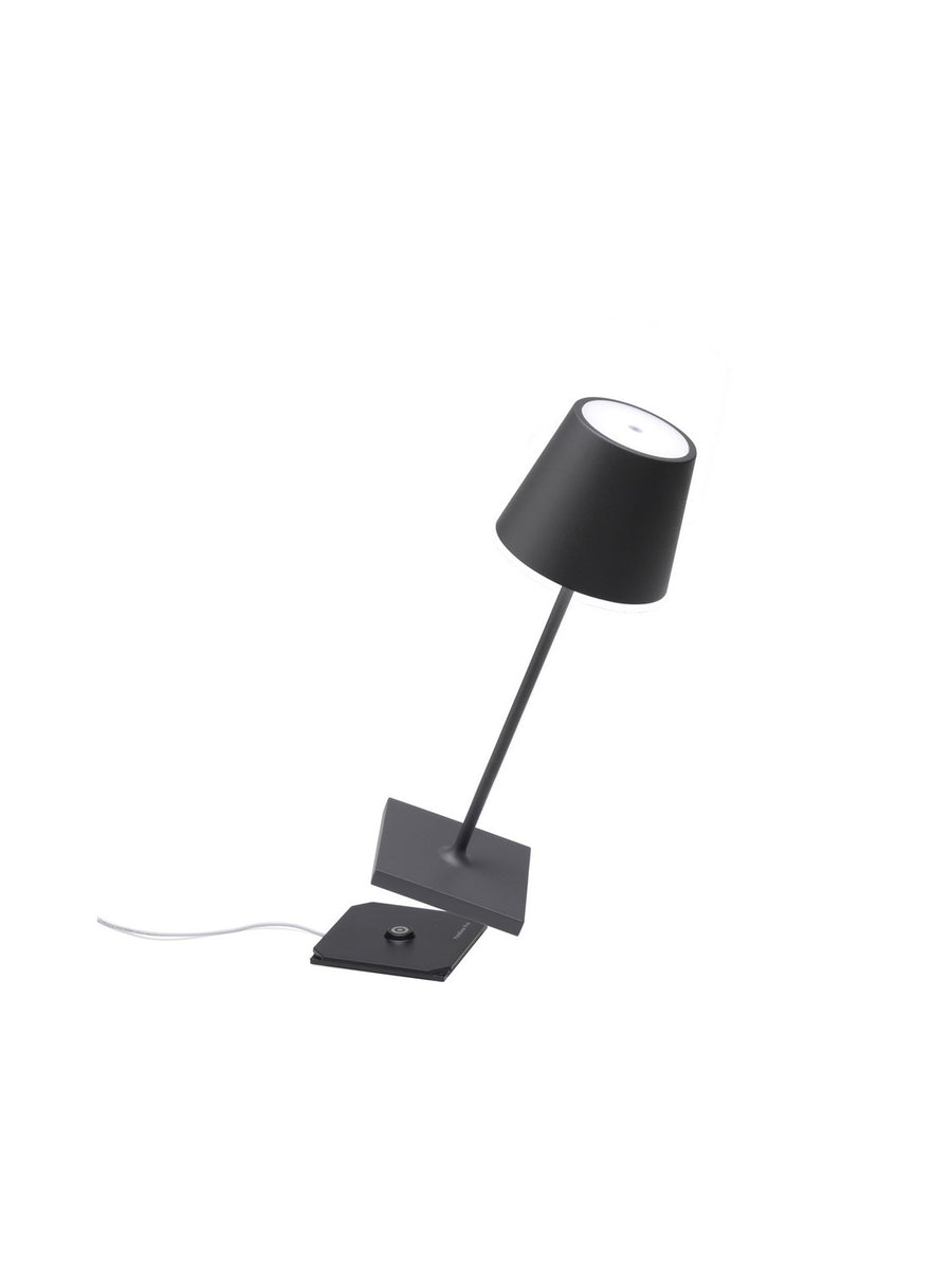 Zafferano LD0320N4 Poldina Pro Mini Portable Table Lamp Dark grey - Atlantic Lighting
