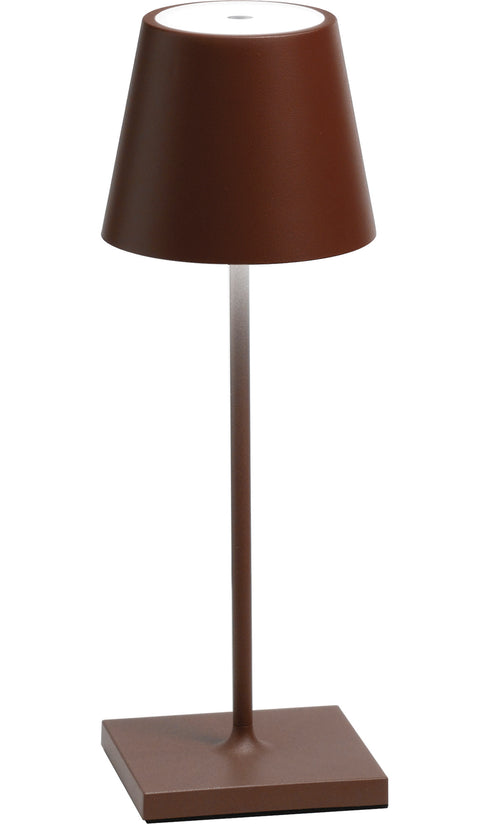 Zafferano LD0320R4 Poldina Pro Mini Portable Table Lamp Rust - Atlantic Lighting