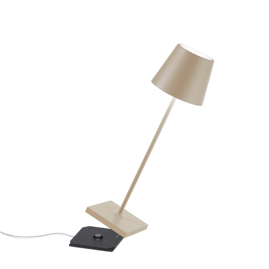 Zafferano LD0340S4 Poldina Pro Table Lamp Sand - Atlantic Lighting