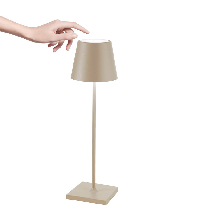 Zafferano LD0340S4 Poldina Pro Table Lamp Sand - Atlantic Lighting