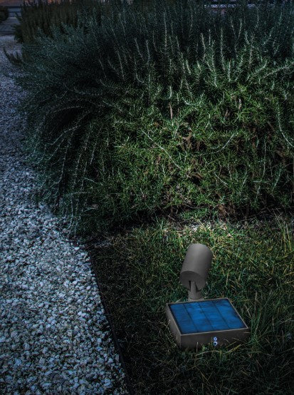 Zafferano LD0404G3 Solar Spotlight Dark Grey - Atlantic Lighting