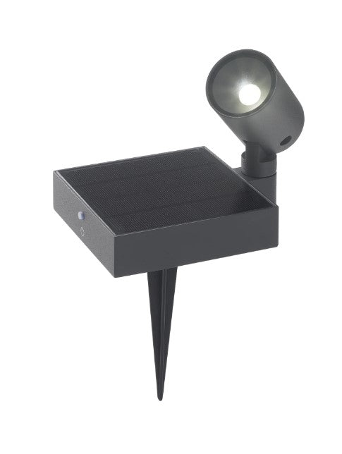 Zafferano LD0404G3 Solar Spotlight Dark Grey - Atlantic Lighting