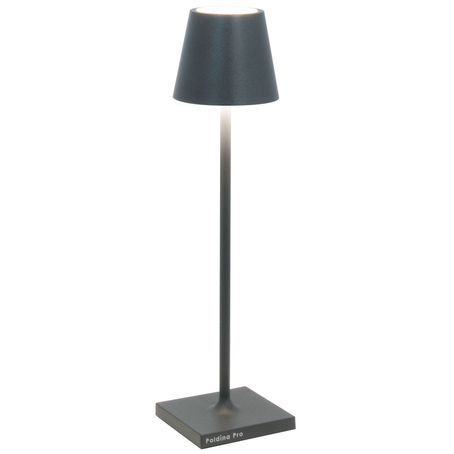 Zafferano LD0490N3 Poldina Micro Table Lamp Dark Grey - Atlantic Lighting