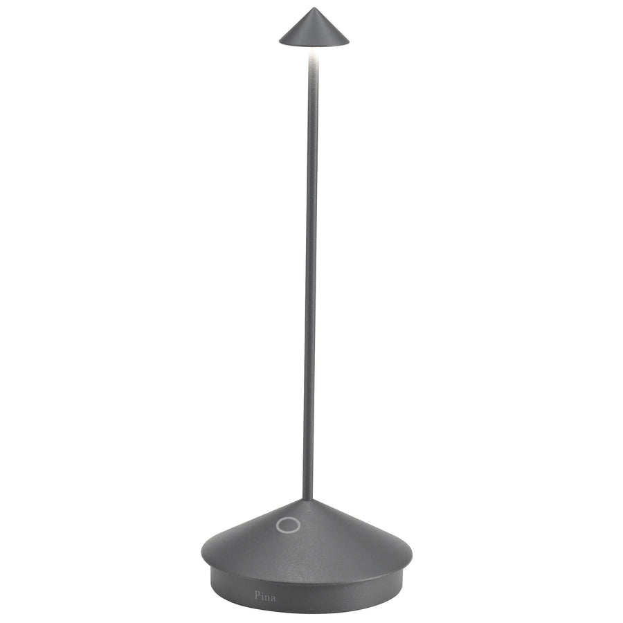 Zafferano LD0650N4 Pina Pro Table Lamp Dark Gray - Atlantic Lighting