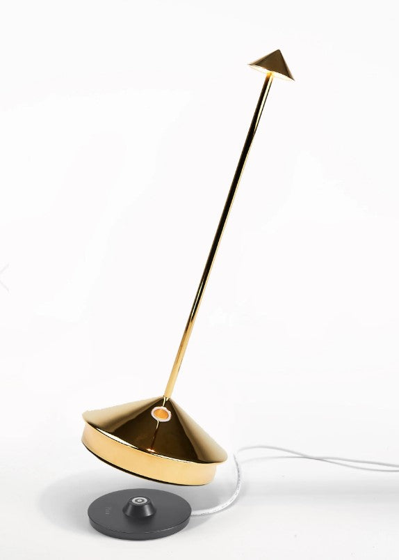 Zafferano LD0650O4 Pina Pro Table Lamp Glossy Gold - Atlantic Lighting
