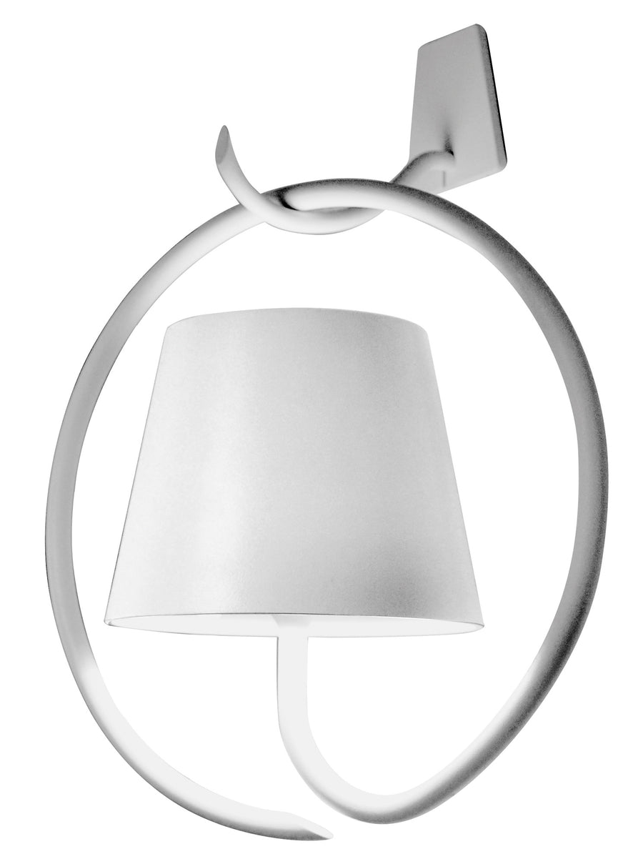 Zafferano LD0689B4 Poldina Wall Magnetic Lamp w/ Bracket White - Atlantic Lighting