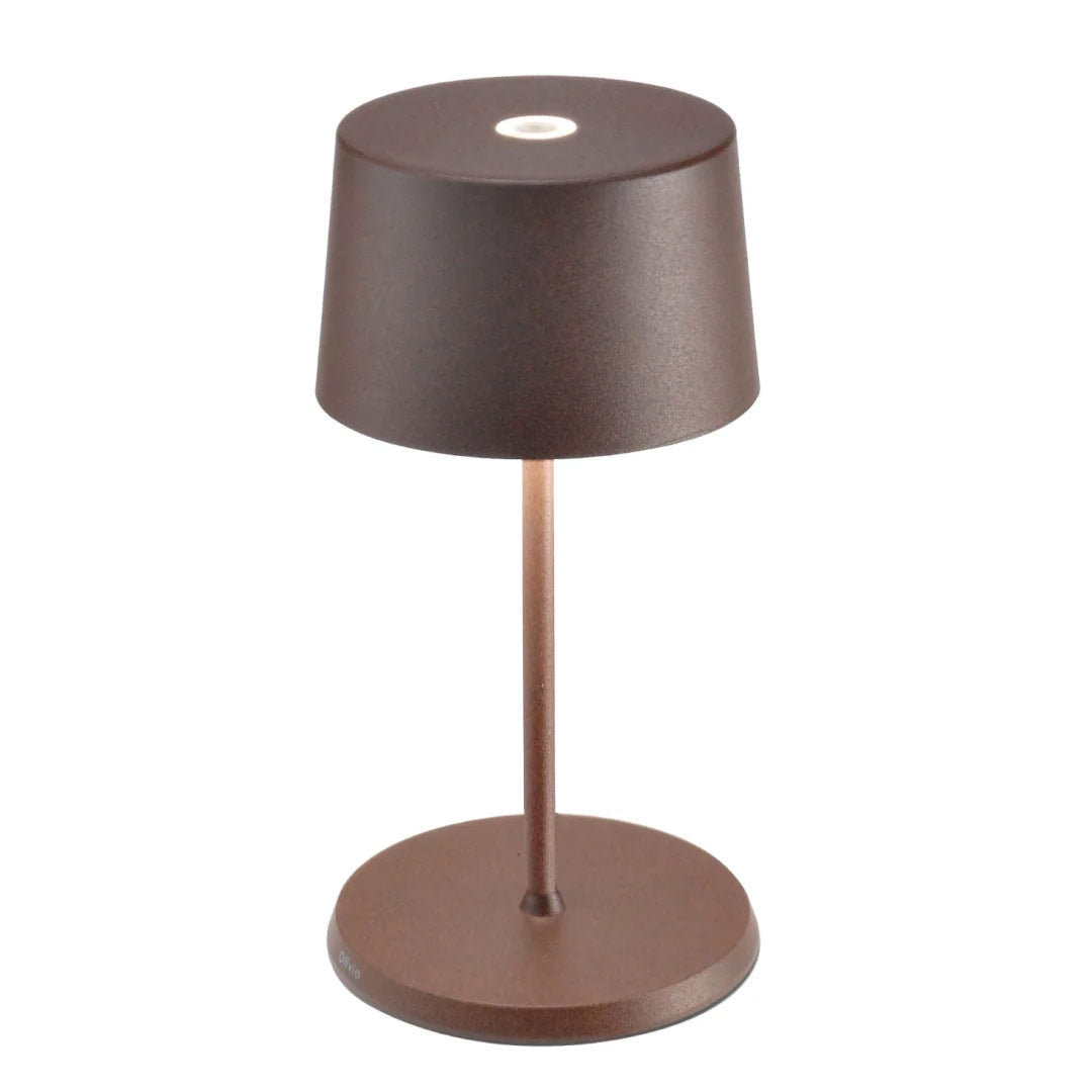 Zafferano LD0860R4 Olivia Mini Table Lamp Rust - Atlantic Lighting