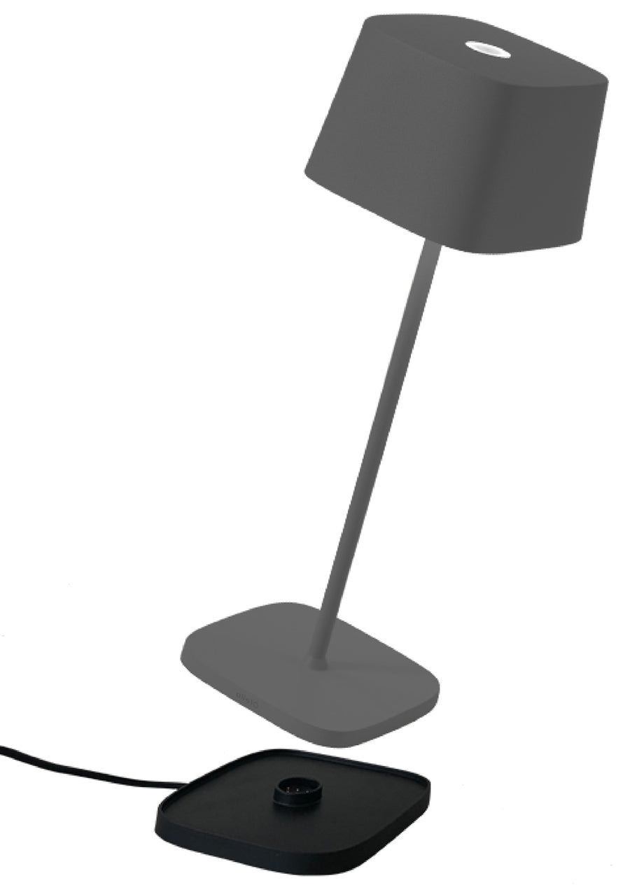 Zafferano LD0870N4 Ofelia Table Lamp Dark Grey - Atlantic Lighting