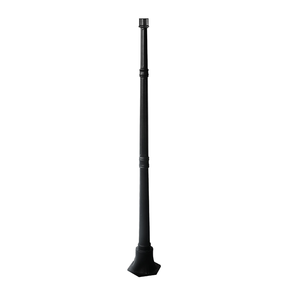 Classy Caps LPB59 Black Aluminum Lamp Post Base - Atlantic Lighting