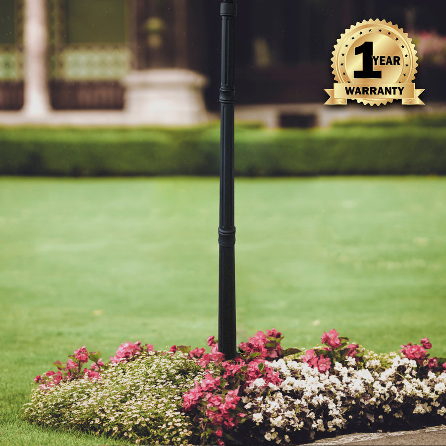 Classy Caps LPB59 Black Aluminum Lamp Post Base - Atlantic Lighting
