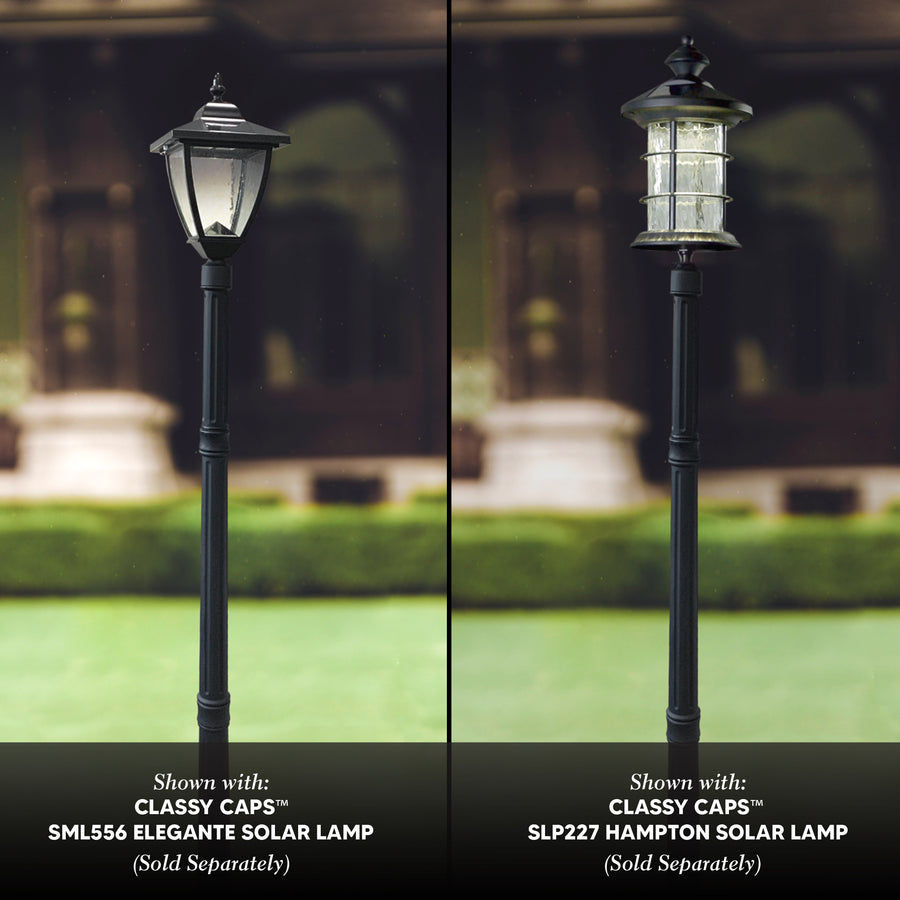 Classy Caps LPB59 Black Aluminum Lamp Post Base - Atlantic Lighting