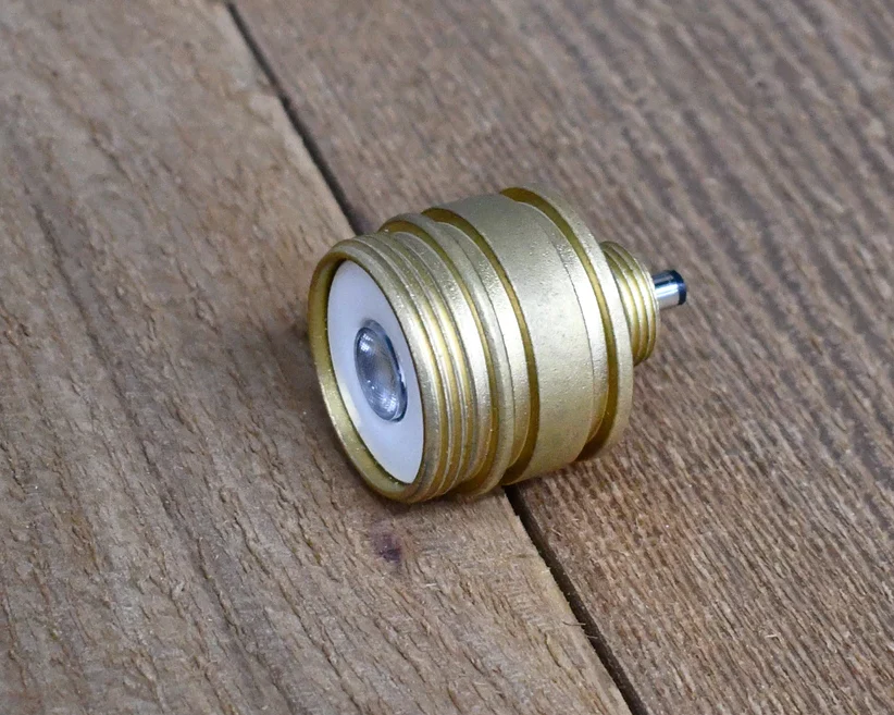 Lumien M4B1-5.5W-27K-40-A Brass Micro Module, 5.5 Watts, 435 Lumens, 10-15V, 40 Beam Spread, 2700K, Antique Finish - Atlantic Lighting