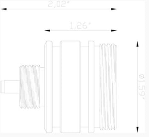 Lumien Black Aluminum Micro Module, 3.5 Watts, 325 Lumens, 10-15V, 40 Beam Spread, 2700K