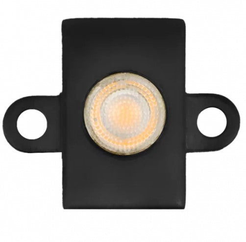 Brilliance MINI-BEAM-BLUE-BK Black Diamond Fixture, 1.5Watt, AMBER, 8-24VAC/DC, IP68, Black; includes 90/200 Shield; Black Shield &Stainless Steel Stake with Screws/Nuts - Atlantic Lighting