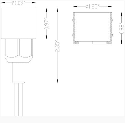 Lumien N4B2-2W-27K-30-A Brass Small Nano Module, 2 Watts, 186 Lumens, 10-15V, 30 Beam Spread, 2700K, Antique Finish - Atlantic Lighting