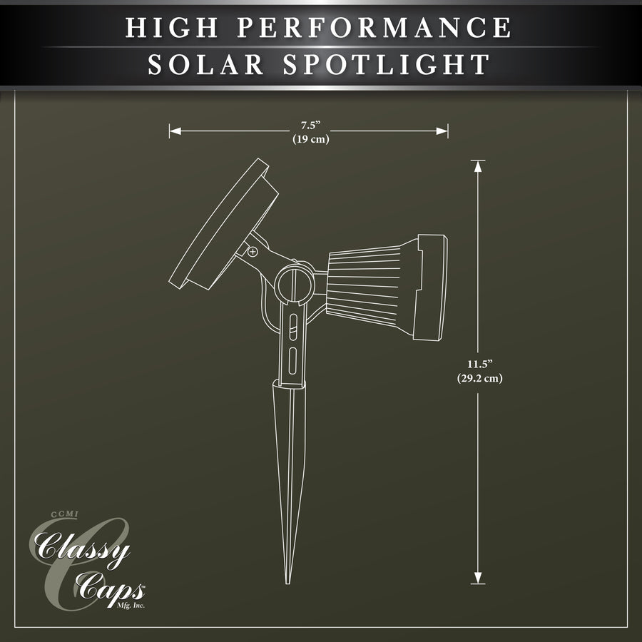 Classy Caps PL427 High Performance Solar Spotlight - Atlantic Lighting