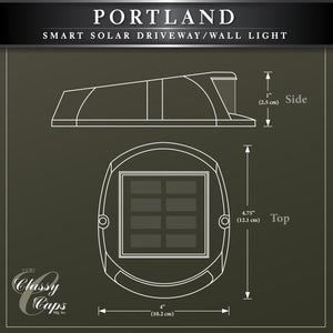 Classy Caps Portland Smart Solar Driveway/Wall Light PRT25S
