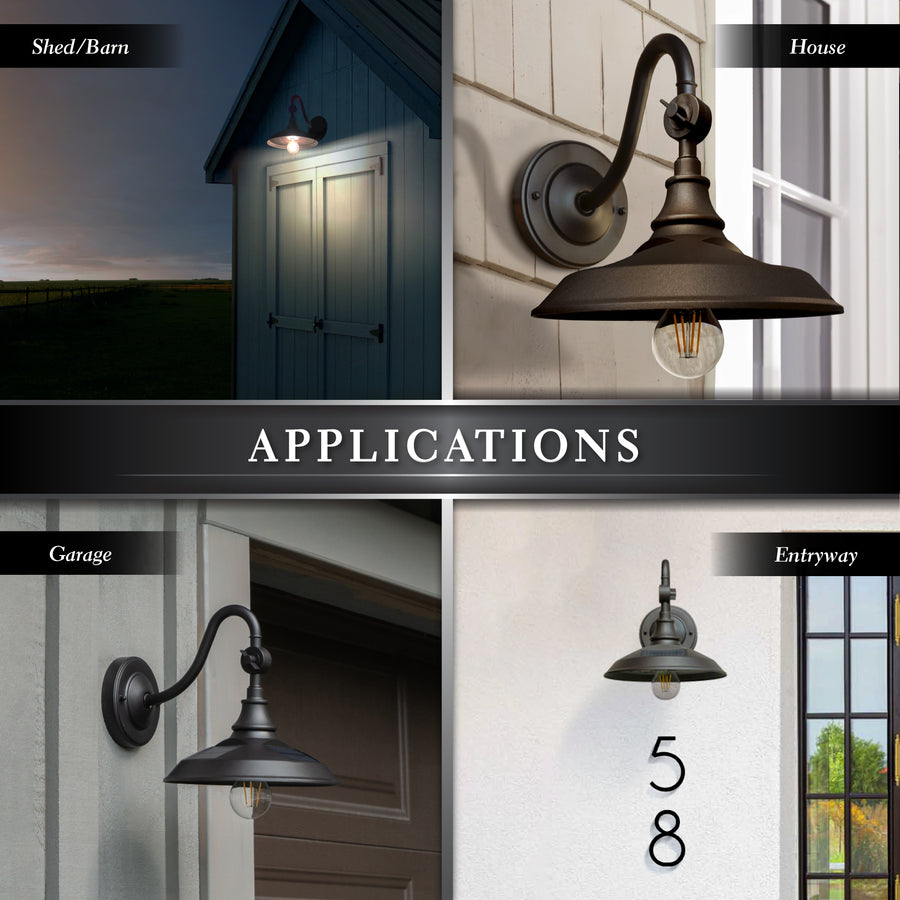 Classy Caps SBL738 Dark Bronze Solar Barn Light - Atlantic Lighting