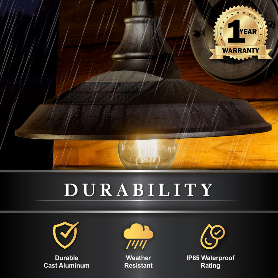 Classy Caps SBL738 Dark Bronze Solar Barn Light - Atlantic Lighting