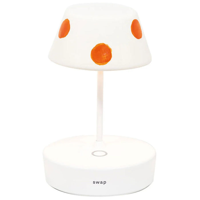 Zafferano Mini Ceramic Shades For Swap Table Lamps Orange Polka Dot