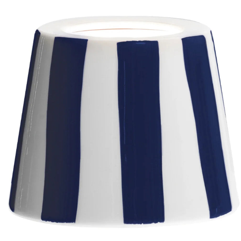Zafferano SDZA-340-BC3 Poldina Lido Shade White / Blue Stripes - Atlantic Lighting