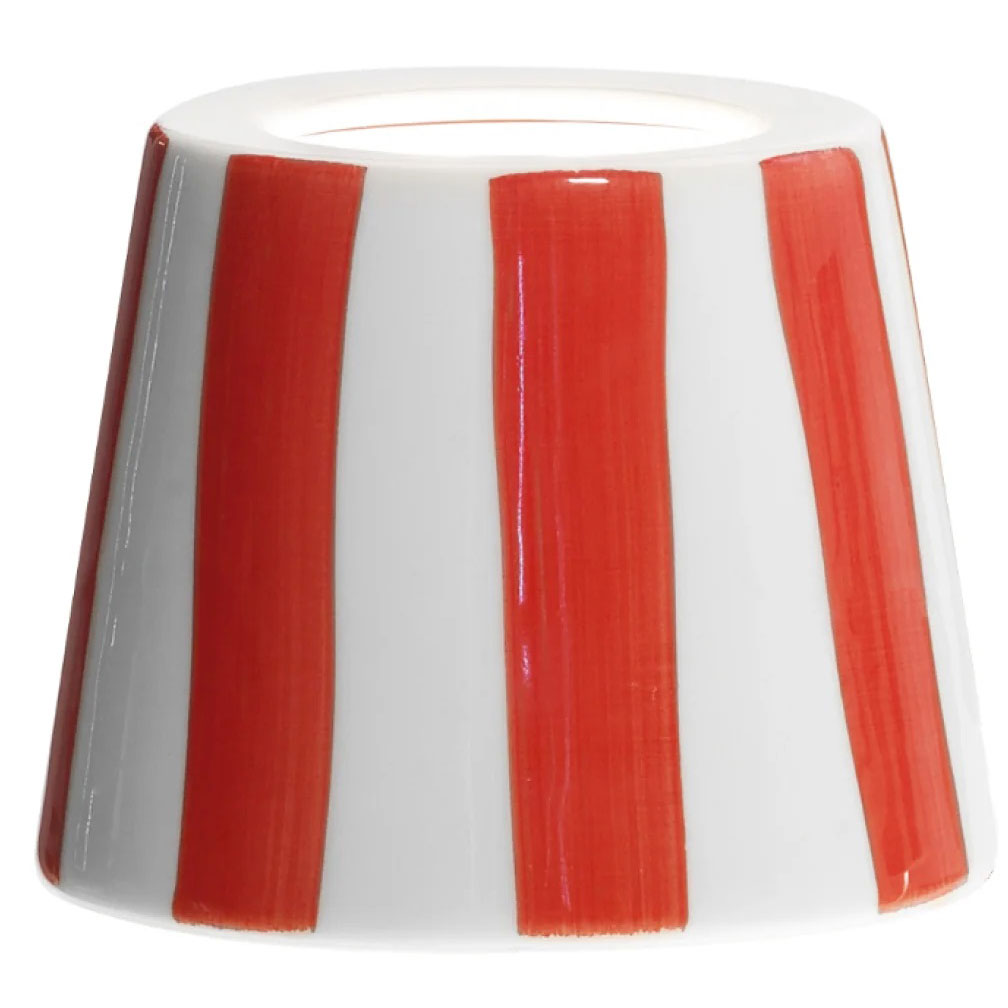 Zafferano SDZA-340-FC1 Poldina Lido Shade White / Red Stripes - Atlantic Lighting