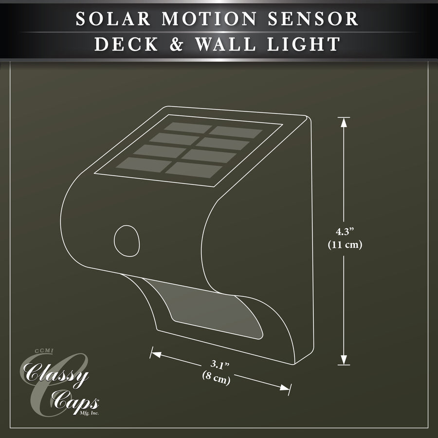 Classy Caps SL133 Solar Motion Sensor Deck & Wall Light - Atlantic Lighting