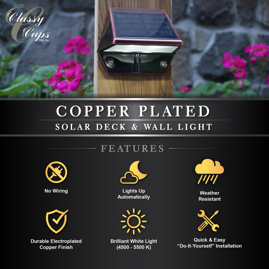 Classy Caps SL177 Copper Plated Deck & Wall Light - Atlantic Lighting