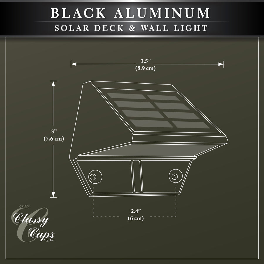 Classy Caps SL178 Black Aluminum Deck & Wall Light - Atlantic Lighting