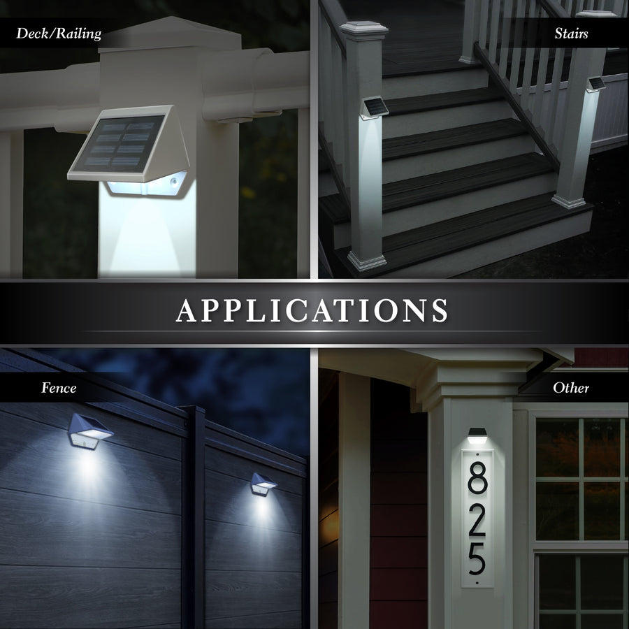 Classy Caps SL179 White Aluminum Deck & Wall Light - Atlantic Lighting