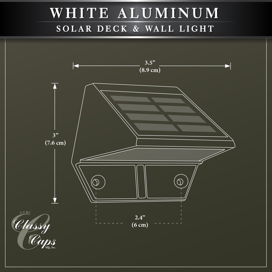 Classy Caps SL179 White Aluminum Deck & Wall Light - Atlantic Lighting