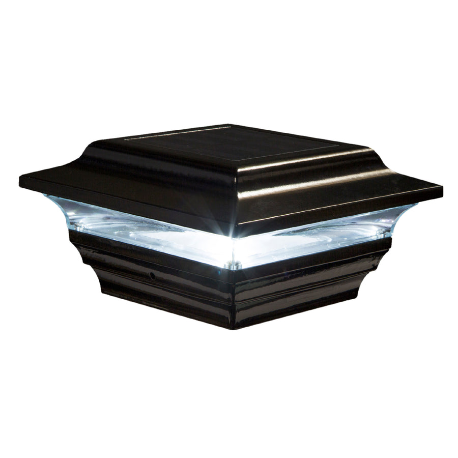 Classy Caps SL211B 4X4 Black Aluminum Imperial Solar Post Cap - Atlantic Lighting