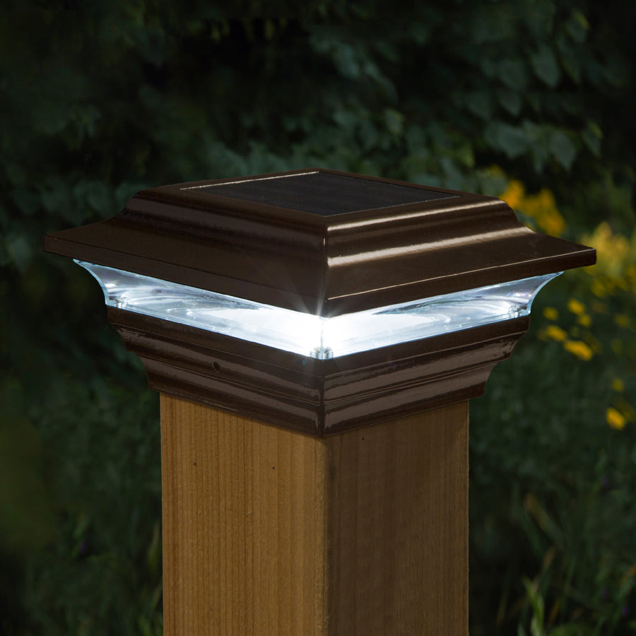 Classy Caps SL211R 4X4 Bronze Aluminum Imperial Solar Post Cap - Atlantic Lighting