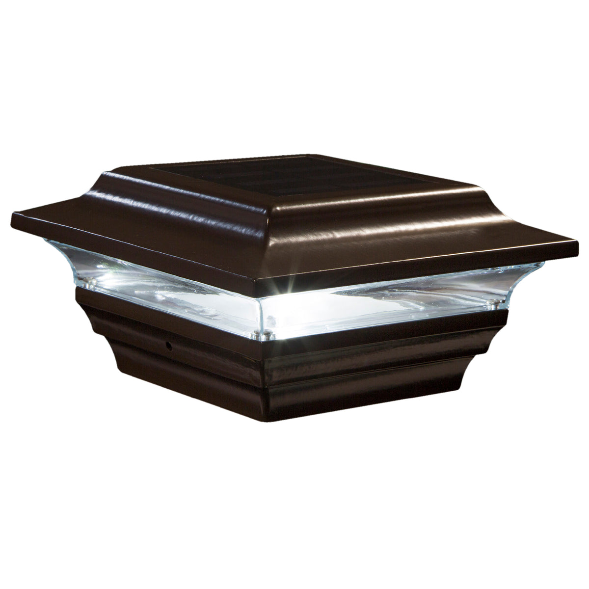 Classy Caps SL211R 4X4 Bronze Aluminum Imperial Solar Post Cap - Atlantic Lighting