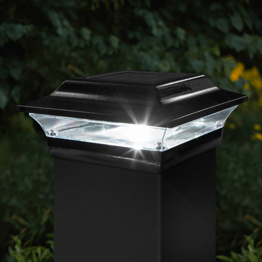 Classy Caps SL214B 5X5 Black Aluminum Imperial Solar Post Cap - Atlantic Lighting
