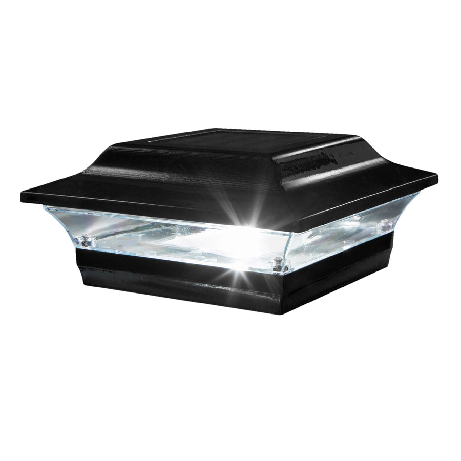 Classy Caps SL214B 5X5 Black Aluminum Imperial Solar Post Cap - Atlantic Lighting