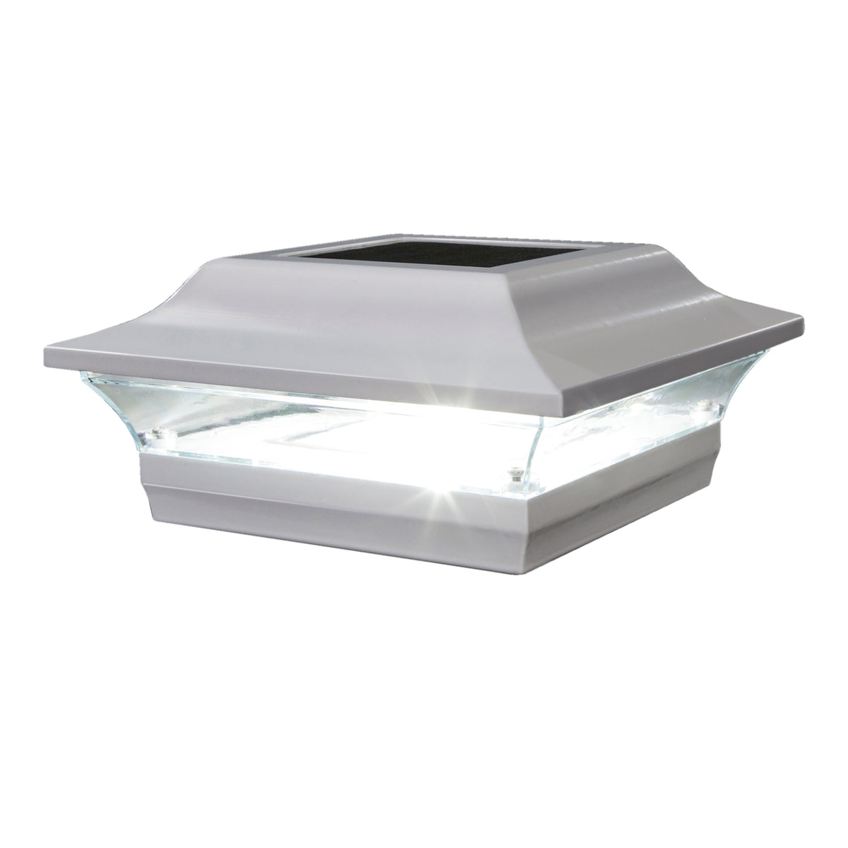 Classy Caps SL214W 5X5 White Aluminum Imperial Solar Post Cap - Atlantic Lighting
