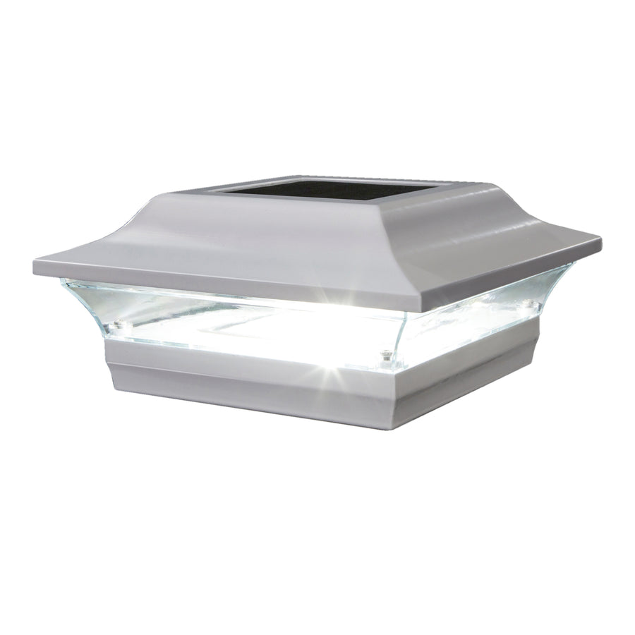 Classy Caps SL214W 5X5 White Aluminum Imperial Solar Post Cap - Atlantic Lighting