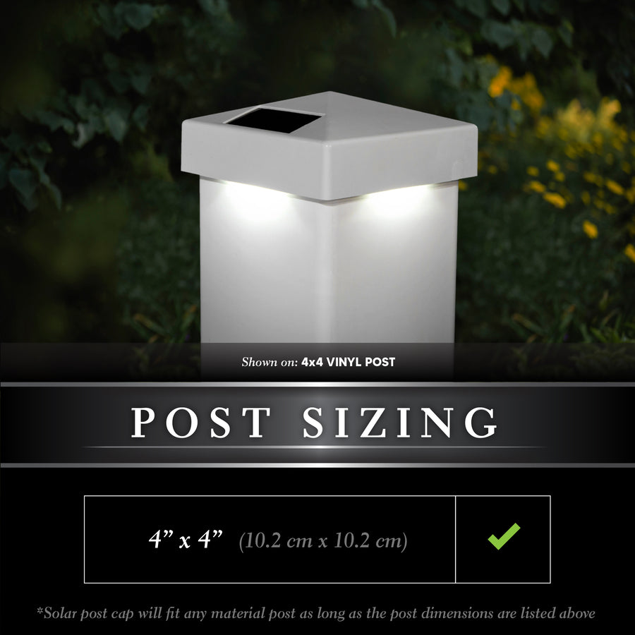 Classy Caps SL9901 4X4 White Pvc Pyramid Solar Post Cap - Atlantic Lighting