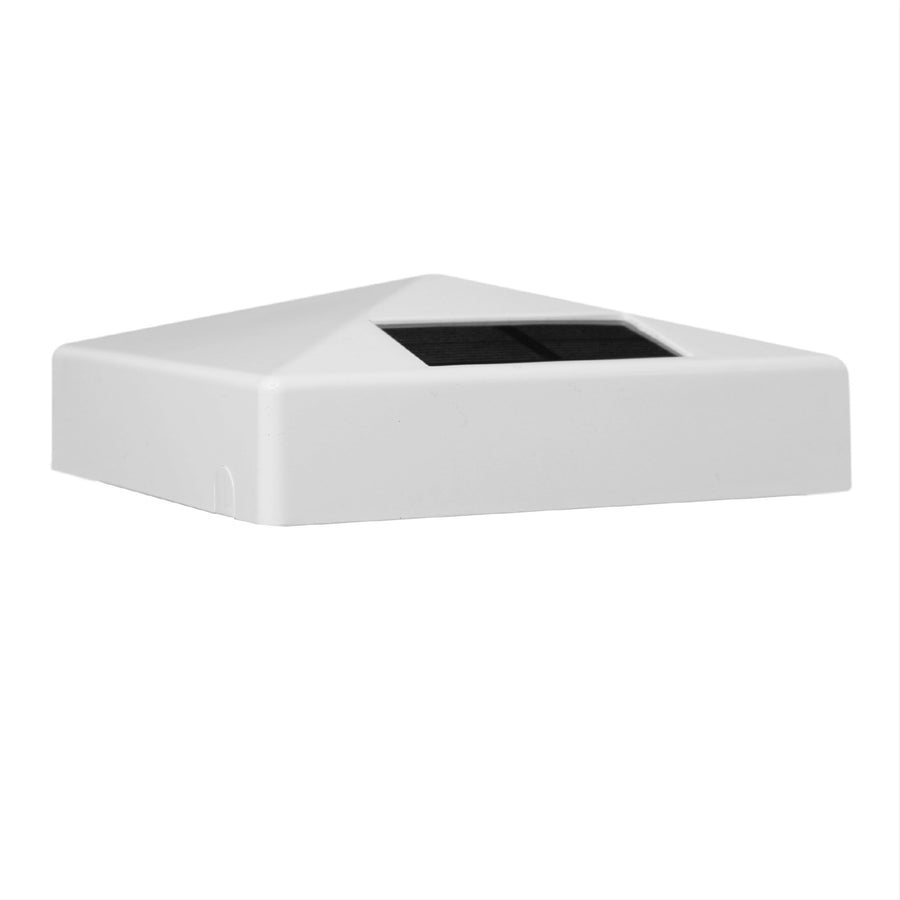 Classy Caps SL9902 5X5 White Pvc Pyramid Solar Post Cap - Atlantic Lighting