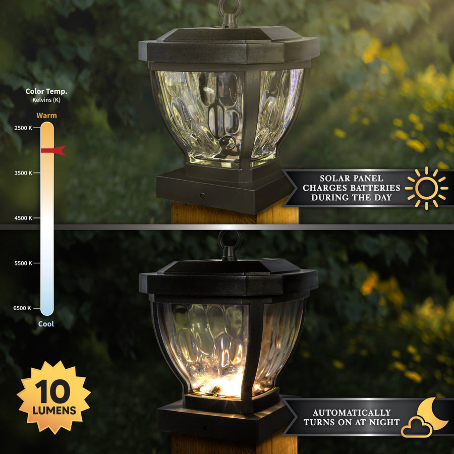 Classy Caps SL994 4X4 Dark Bronze Manchester Solar Post Cap - Atlantic Lighting
