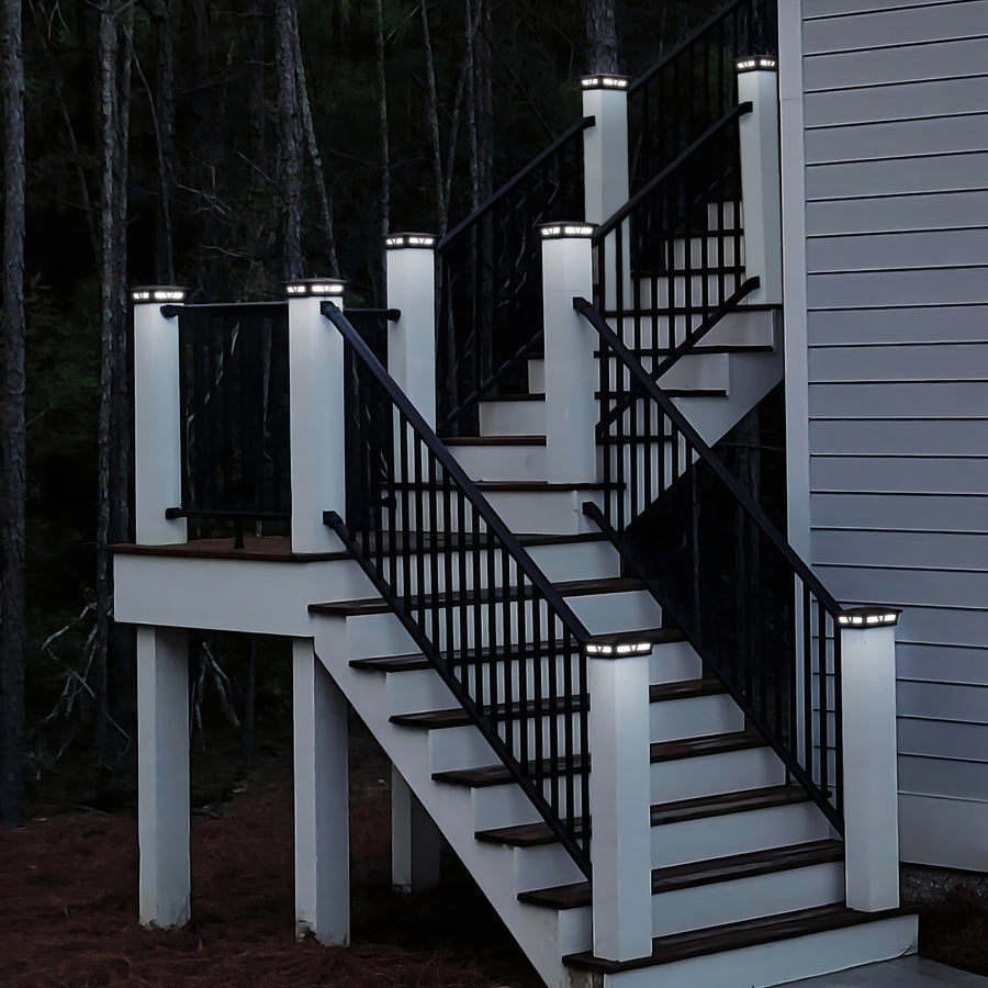 Classy Caps SLC771C 6X6 Brown Aluminum Cambridge Solar Post Cap - Atlantic Lighting