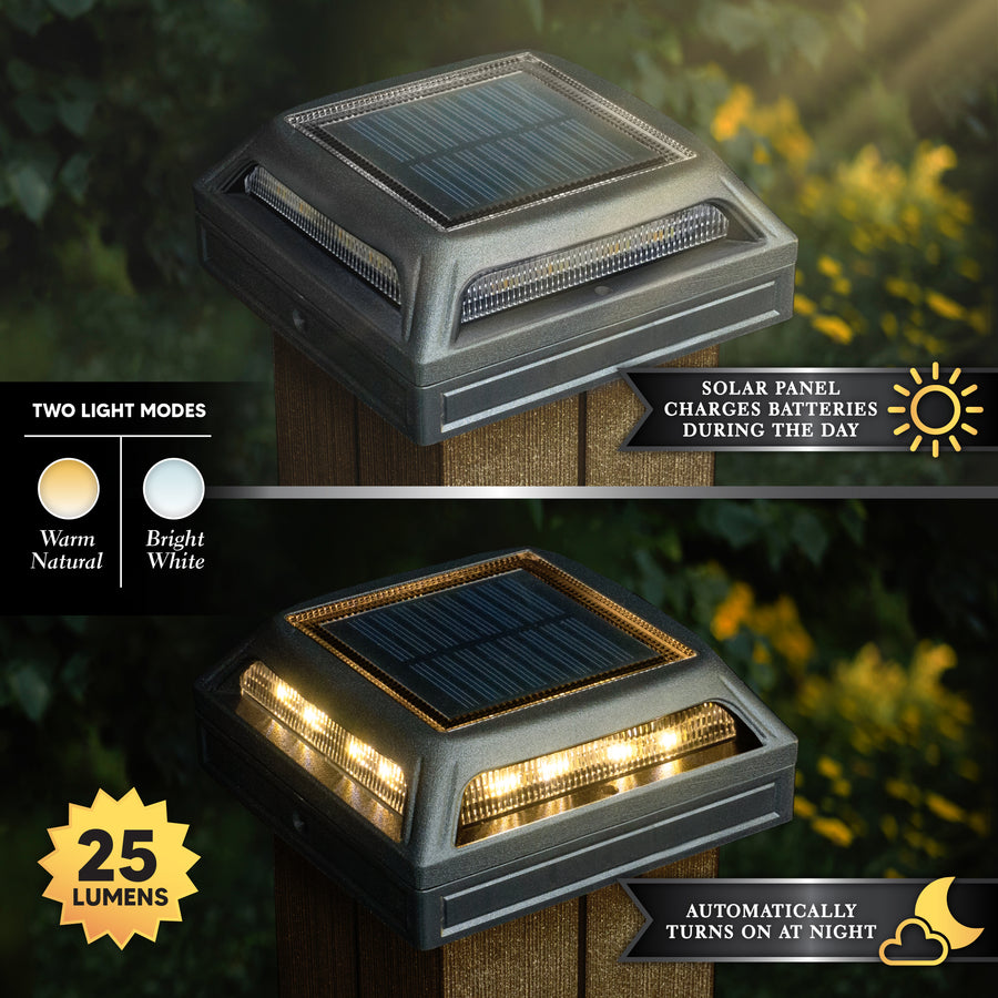Classy Caps SLD505B Muskoka Black Aluminum Solar Post/Path/Dock Light - Atlantic Lighting