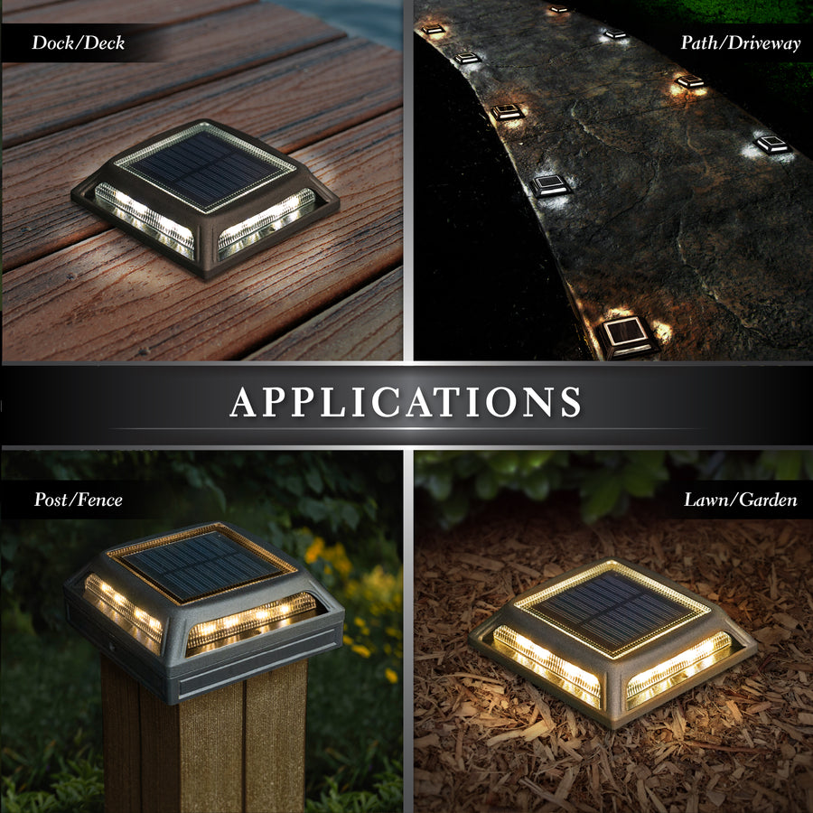 Classy Caps SLD505B Muskoka Black Aluminum Solar Post/Path/Dock Light - Atlantic Lighting