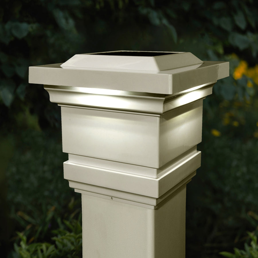 Classy Caps SLO74T 4X4 Tan Pvc Classy Solar Post Cap - Atlantic Lighting