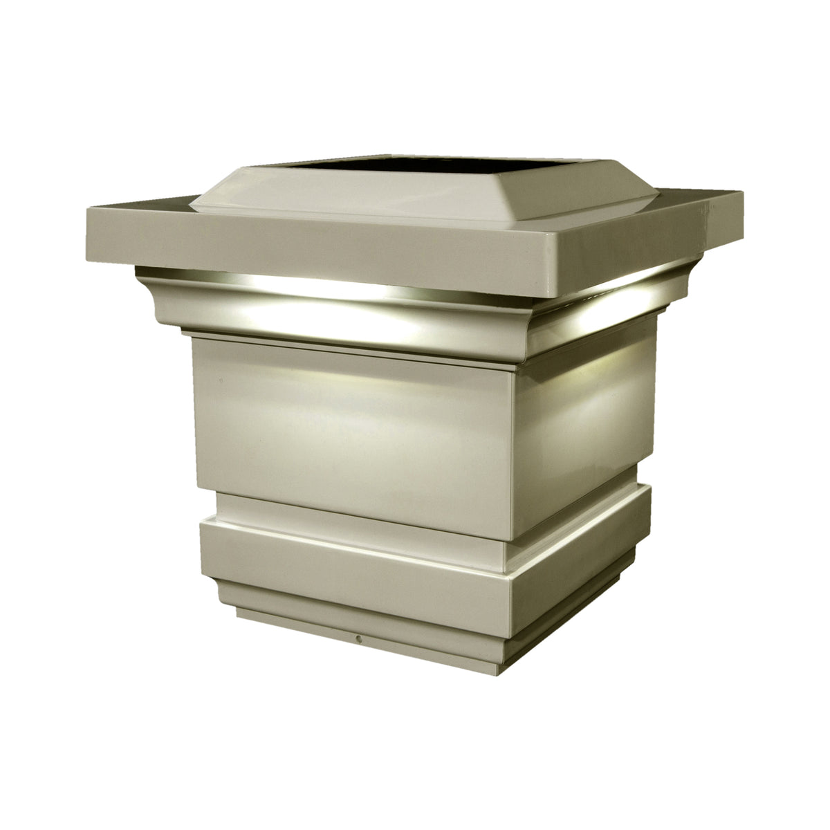 Classy Caps SLO74T 4X4 Tan Pvc Classy Solar Post Cap - Atlantic Lighting