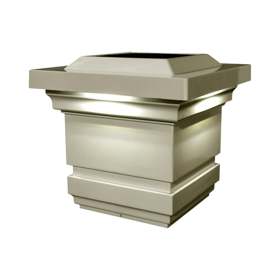 Classy Caps SLO74T 4X4 Tan Pvc Classy Solar Post Cap - Atlantic Lighting