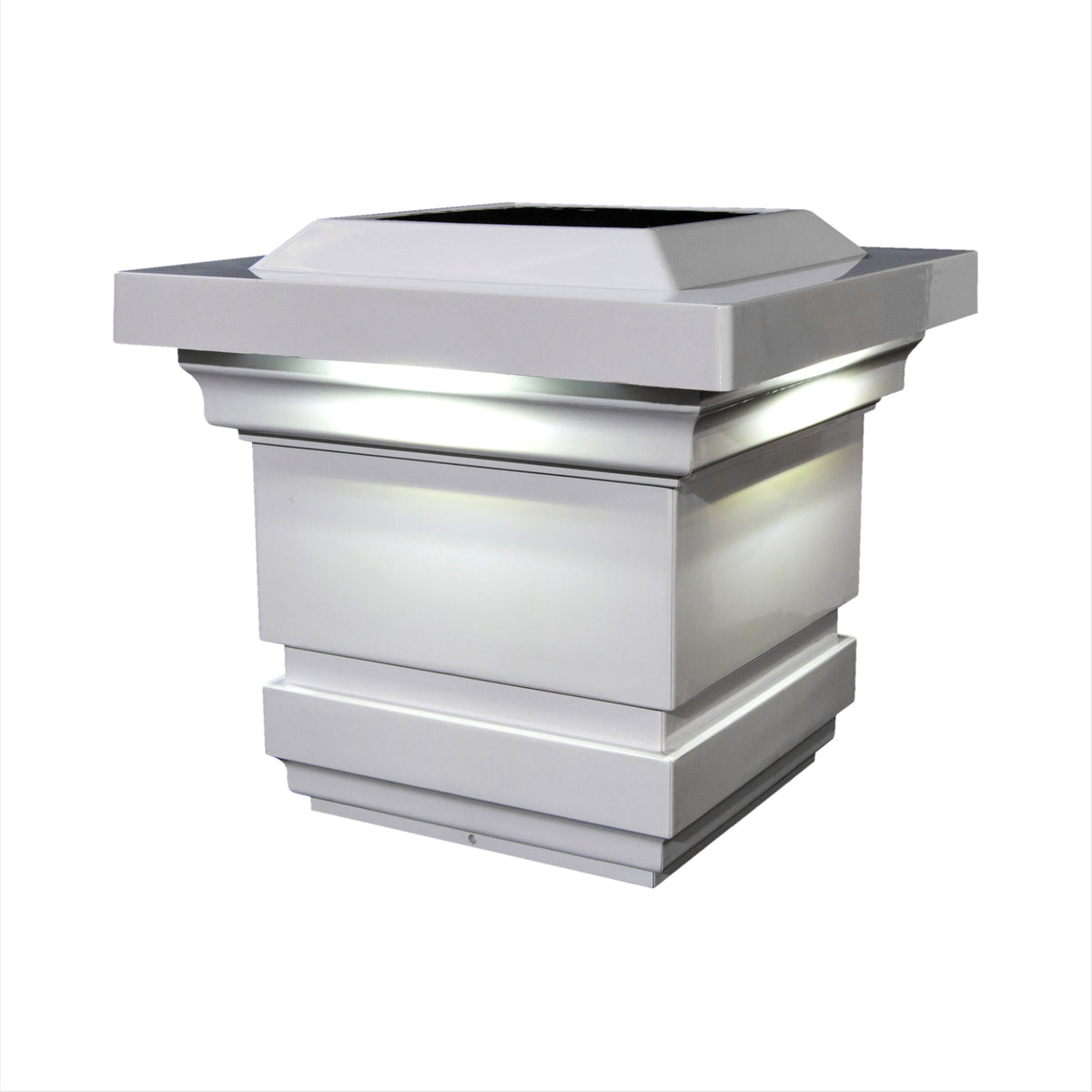 Classy Caps SLO74W 4X4 White Pvc Classy Solar Post Cap - Atlantic Lighting