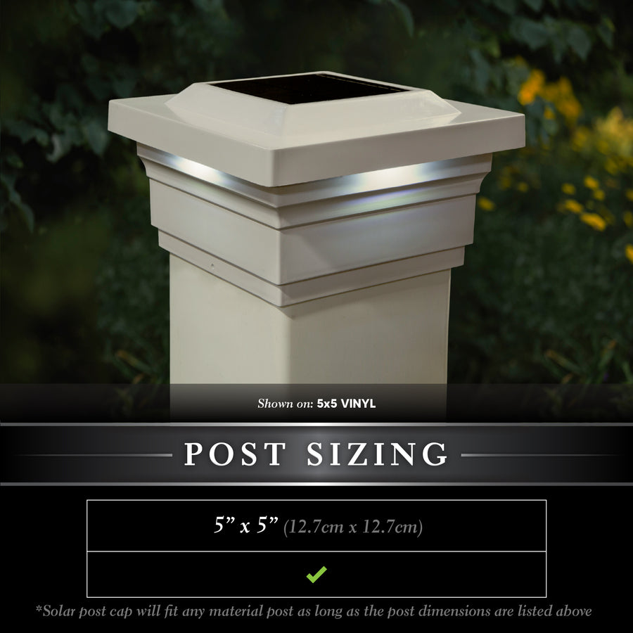 Classy Caps SLO75T 5X5 Tan Pvc Majestic Solar Post Cap - Atlantic Lighting
